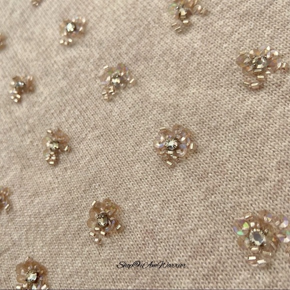 J.Crew rare wool/cashmere embellished cluster constellation cardigan sweater - Picture 5 of 11